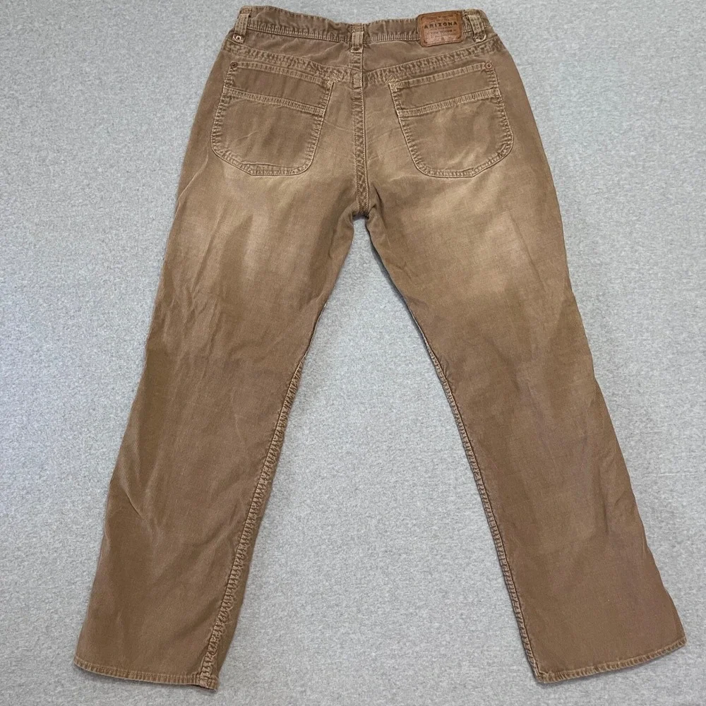 Arizona Jeans Mens 38X34 Brown Bootcut Mid Rise Faded Y2K‎ Corduroy